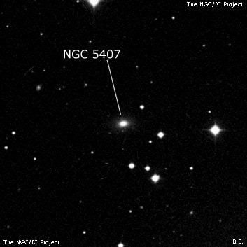 NGC 5407 - галактика. Описание NGC 5407:, Галактика в созвездии Гончие Псы