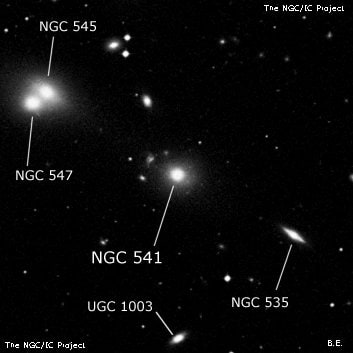 NGC 541 - галактика. Описание NGC 541:, Галактика в созвездии Кит
