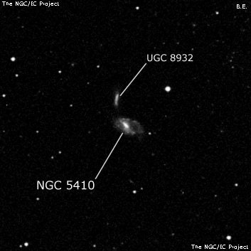 NGC 5410 - спиральная галактика с баром. Описание NGC 5410:, Галактика в созвездии Гончие Псы