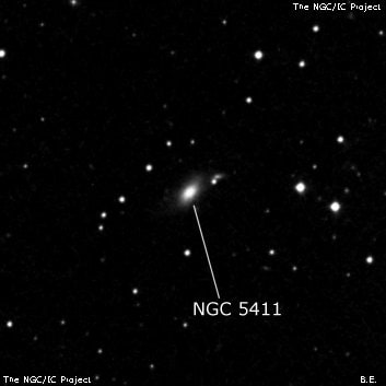 NGC 5411 - галактика. Описание NGC 5411:, Галактика в созвездии Волопас