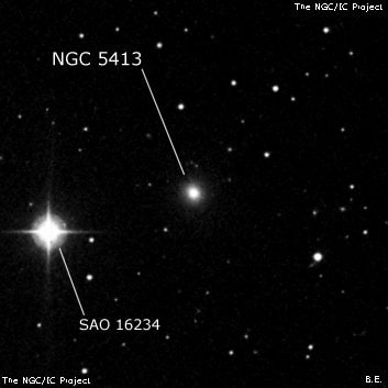 NGC 5413 - эллиптическая галактика. Описание NGC 5413:, Галактика в созвездии Дракон