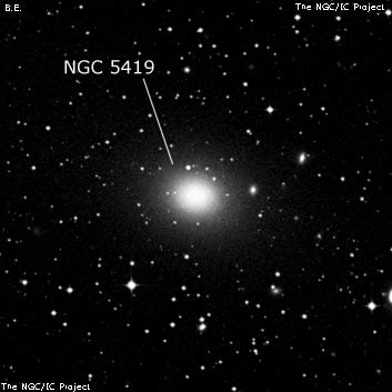 NGC 5419 - эллиптическая галактика. Описание NGC 5419:, Галактика в созвездии Центавр