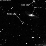 NGC 542 - спиральная галактика. Описание NGC 542:, Галактика в созвездии Андромеда