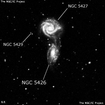 NGC 5426 - спиральная галактика. Описание NGC 5426:, Галактика в созвездии Дева