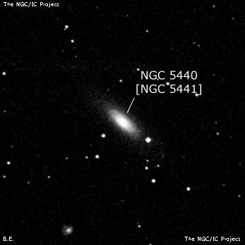 NGC 5440 - спиральная галактика. Описание NGC 5440:, Галактика в созвездии Гончие Псы
