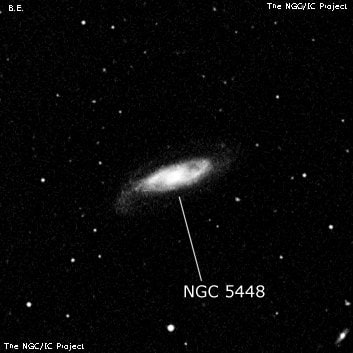 NGC 5448 - спиральная галактика с баром. Описание NGC 5448:, Галактика в созвездии Большая Медведица