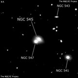 NGC 545 - галактика. Описание NGC 545:, Галактика в созвездии Кит