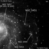 NGC 5451 - H 2 -регион или часть галактики. Описание NGC 5451:, Область H II в созвездии Большая Медведица
