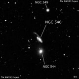 NGC 546 - спиральная галактика с баром. Описание NGC 546:, Галактика в созвездии Скульптор