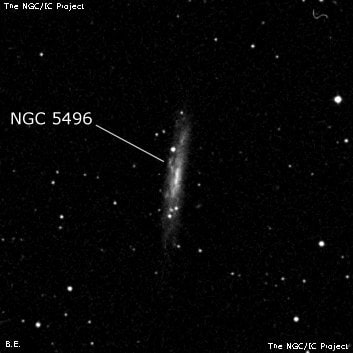 NGC 5496 - спиральная галактика с баром. Описание NGC 5496:, Галактика в созвездии Дева