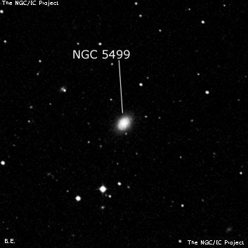 NGC 5499 - линзовидная галактика. Описание NGC 5499:, Галактика в созвездии Волопас