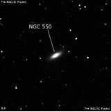NGC 550 - спиральная галактика. Описание NGC 550:, Галактика в созвездии Кит