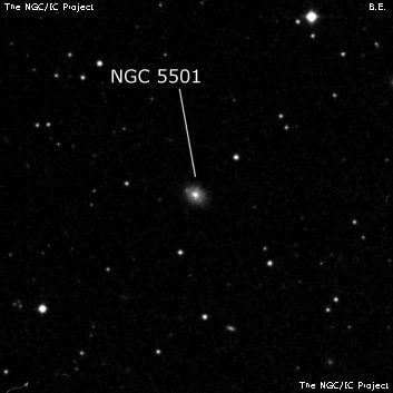 NGC 5501 - линзовидная галактика. Описание NGC 5501:, Галактика в созвездии Дева