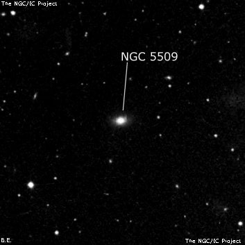 NGC 5509 - линзовидная галактика. Описание NGC 5509:, Галактика в созвездии Волопас