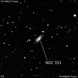 NGC 551 - спиральная галактика с баром. Описание NGC 551:, Галактика в созвездии Андромеда