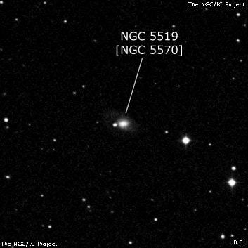 NGC 5519 - спиральная галактика. Описание NGC 5519:, Объект глубокого космоса в созвездии Волопас