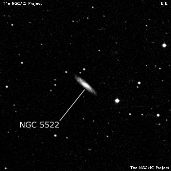 NGC 5522 - спиральная галактика. Описание NGC 5522:, Галактика в созвездии Волопас