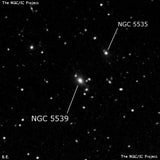 NGC 5539 - галактика. Описание NGC 5539:, Галактика в созвездии Волопас