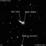 NGC 5544 - спиральная галактика с баром. Описание NGC 5544:, Галактика в созвездии Волопас