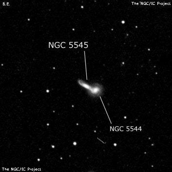 NGC 5545 - галактика. Описание NGC 5545:, Галактика в созвездии Волопас