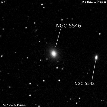 NGC 5546 - эллиптическая галактика. Описание NGC 5546:, Галактика в созвездии Волопас