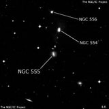 NGC 555 - спиральная галактика с баром. Описание NGC 555:, Галактика в созвездии Кит