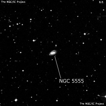 NGC 5555 - спиральная галактика. Описание NGC 5555:, Галактика в созвездии Дева