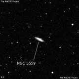 NGC 5559 - спиральная галактика с баром. Описание NGC 5559:, Галактика в созвездии Волопас