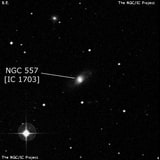 NGC 557 - спиральная галактика с баром. Описание NGC 557:, Галактика в созвездии Кит
