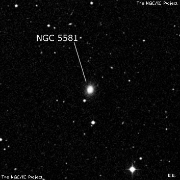 NGC 5581 - галактика. Описание NGC 5581:, Галактика в созвездии Волопас