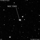 NGC 5583 - спиральная галактика. Описание NGC 5583:, Галактика в созвездии Волопас