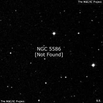 NGC 5586 - по указанным Генри Дрейером координатам, объект повторно не найден; . Описание NGC 5586:, Объект глубокого космоса в созвездии Волопас
