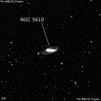 NGC 5610 - спиральная галактика с баром. Описание NGC 5610:, Галактика в созвездии Волопас