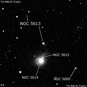 NGC 5613 - спиральная галактика с баром. Описание NGC 5613:, Галактика в созвездии Волопас