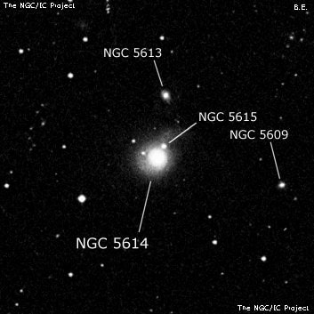 NGC 5614 - галактика. Описание NGC 5614:, Галактика в созвездии Волопас