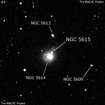 NGC 5615 - галактика. Описание NGC 5615:, Галактика в созвездии Волопас