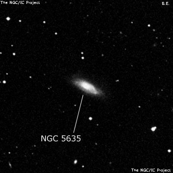 NGC 5635 - спиральная галактика. Описание NGC 5635:, Галактика в созвездии Волопас