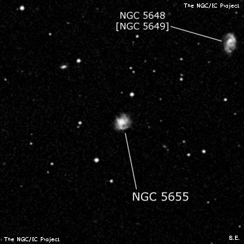 NGC 5655 - спиральная галактика. Описание NGC 5655:, Галактика в созвездии Волопас