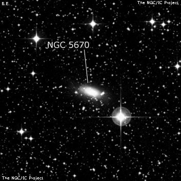 NGC 5670 - линзовидная галактика. Описание NGC 5670:, Галактика в созвездии Волк