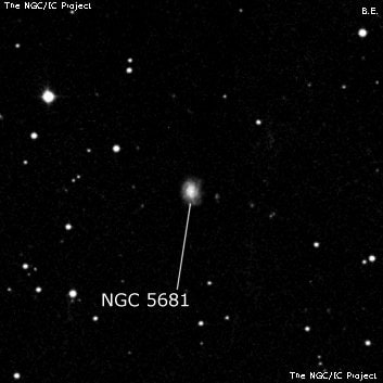 NGC 5681 - спиральная галактика. Описание NGC 5681:, Галактика в созвездии Волопас