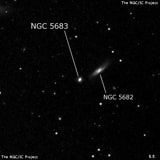 NGC 5683 - спиральная галактика с баром. Описание NGC 5683:, Галактика в созвездии Волопас