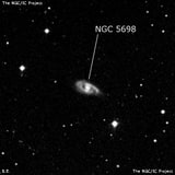 NGC 5698 - спиральная галактика с баром. Описание NGC 5698:, Галактика в созвездии Волопас