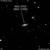NGC 5703 - спиральная галактика с баром. Описание NGC 5703:, Объект глубокого космоса в созвездии Волопас