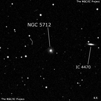 NGC 5712 - галактика. Описание NGC 5712:, Галактика в созвездии Малая Медведица