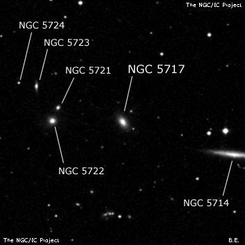 NGC 5717 - спиральная галактика. Описание NGC 5717:, Галактика в созвездии Волопас
