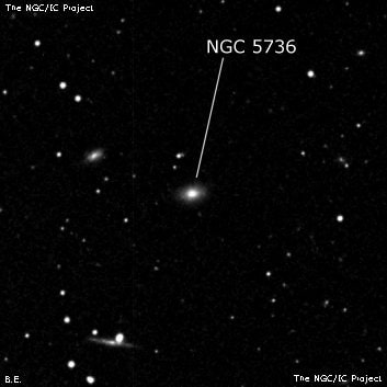 NGC 5736 - спиральная галактика. Описание NGC 5736:, Галактика в созвездии Волопас