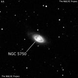 NGC 5750 - спиральная галактика с баром. Описание NGC 5750:, Галактика в созвездии Дева