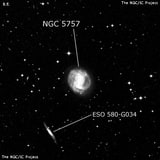 NGC 5757 - спиральная галактика с баром. Описание NGC 5757:, Галактика в созвездии Весы