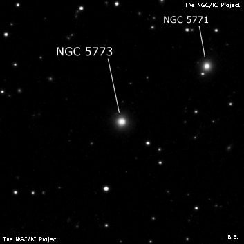 NGC 5773 - спиральная галактика. Описание NGC 5773:, Галактика в созвездии Волопас