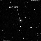 NGC 5807 - галактика. Описание NGC 5807:, Галактика в созвездии Дракон